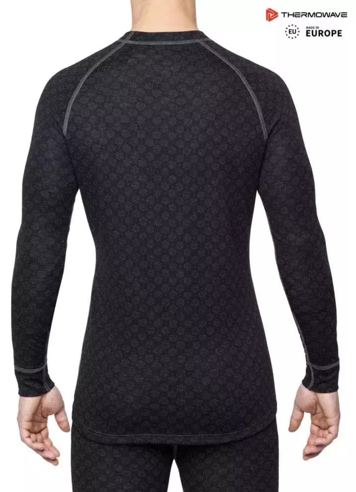 THERMOWAVE – MERINO XTREME / Mens Merino Wool Thermal Shirt / BLACK 62 THERMOWAVE – MERINO XTREME / Mens Merino Wool Thermal Shirt / BLACK 62