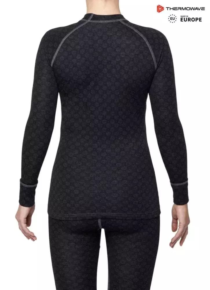 THERMOWAVE – MERINO XTREME / Womens Merino Wool Thermal Shirt / BLACK 62