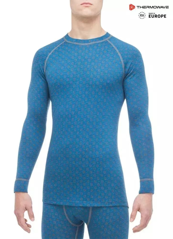 THERMOWAVE – MERINO XTREME / Mens Merino Wool Thermal Shirt / DARK SEA 61