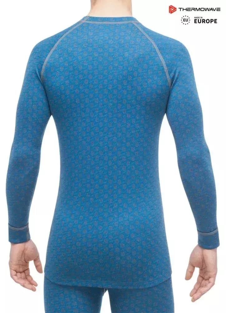 THERMOWAVE – MERINO XTREME / Mens Merino Wool Thermal Shirt / DARK SEA 62