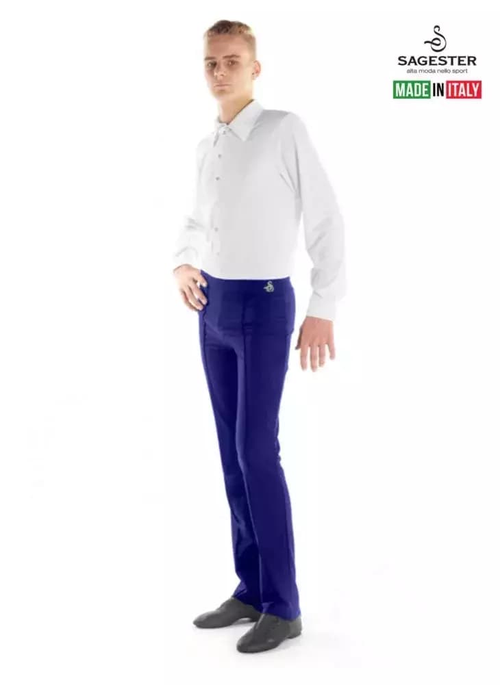 SAGESTER Men’s Ice Skating Pants, #430, Hand-made in Italy, Colors: Black, Blue (Pants only) 2 SAGESTER Men’s Ice Skating Pants, #430, Hand-made in Italy, Colors: Black, Blue (Pants only) 2