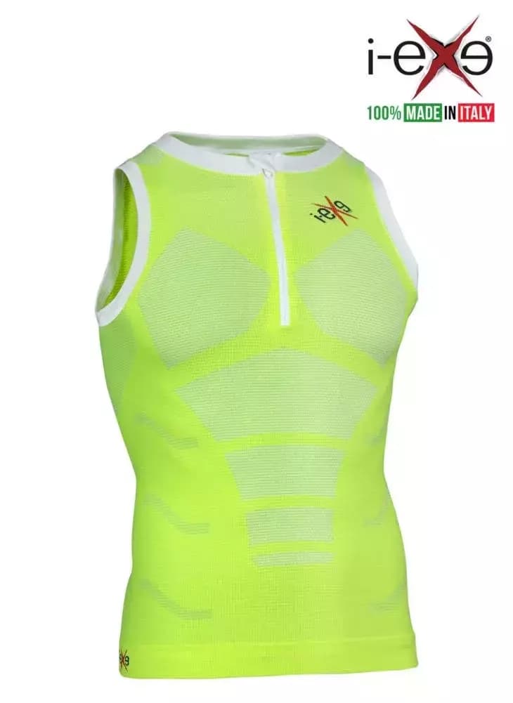 I-EXE Made in Italy – Multizone Compression Sleeveless Men’s Shirt Tank-Top – Color: Yellow with White 41 I-EXE Made in Italy – Multizone Compression Sleeveless Men’s Shirt Tank-Top – Color: Yellow with White 41
