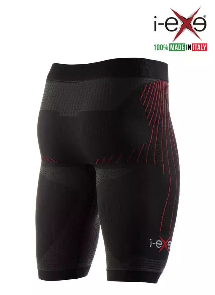 I-EXE Made in Italy – Multizone Compression Men’s Shorts – Color: Black with Red 74 I-EXE Made in Italy – Multizone Compression Men’s Shorts – Color: Black with Red 74