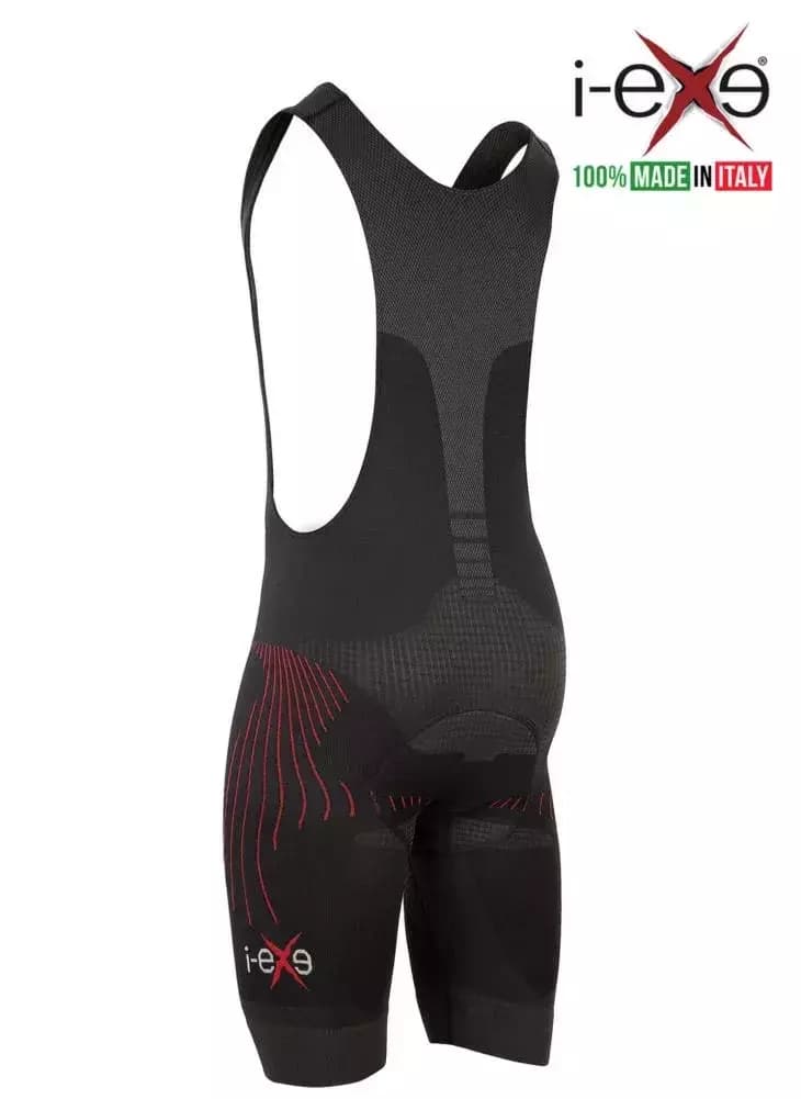 I-EXE Made in Italy – Multizone Compression Men’s Cycling Shorts – Color: Black with Red 55 I-EXE Made in Italy – Multizone Compression Men’s Cycling Shorts – Color: Black with Red 55
