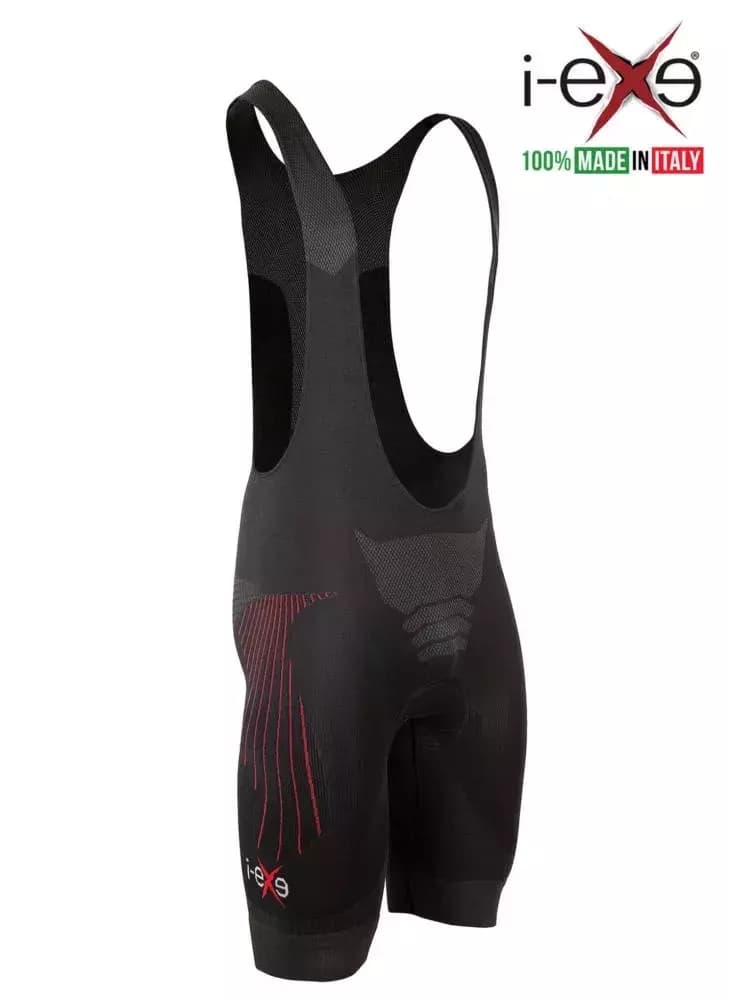 I-EXE Made in Italy – Multizone Compression Men’s Cycling Shorts – Color: Black with Red 54 I-EXE Made in Italy – Multizone Compression Men’s Cycling Shorts – Color: Black with Red 54