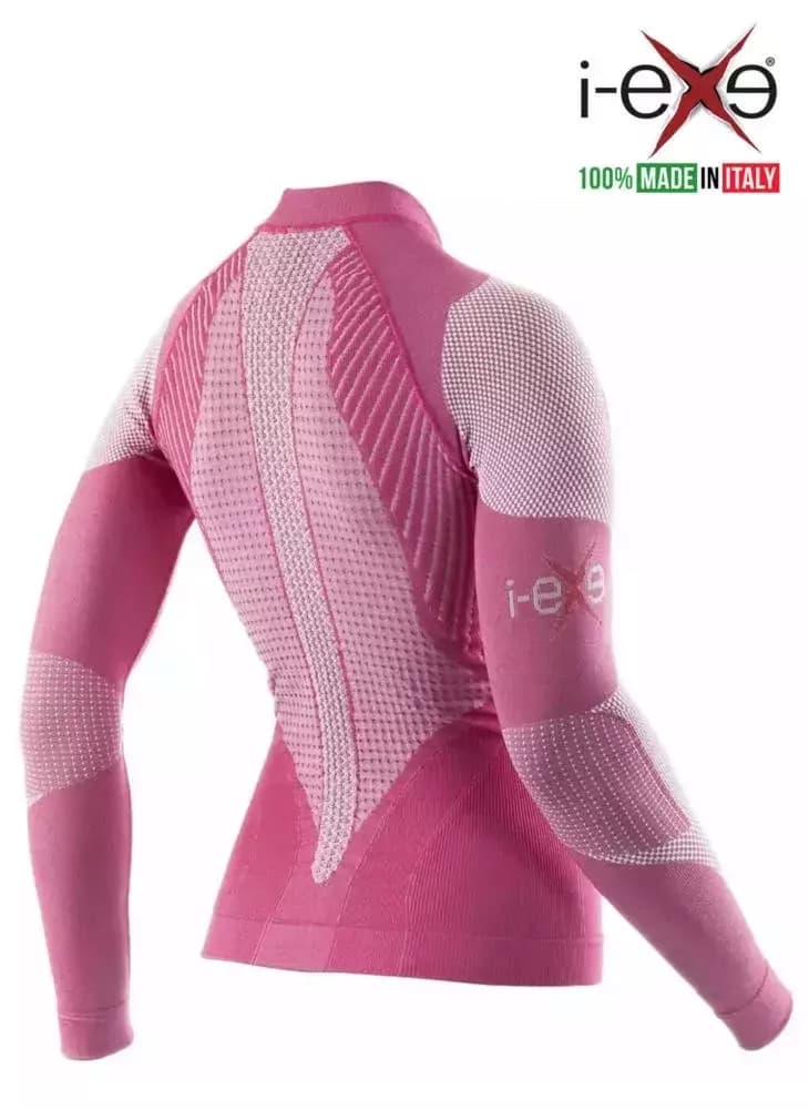 I-EXE Made in Italy – Women’s Multizone Long Sleeve Compression Shirt – Color: Pink with White 2 I-EXE Made in Italy – Women’s Multizone Long Sleeve Compression Shirt – Color: Pink with White 2