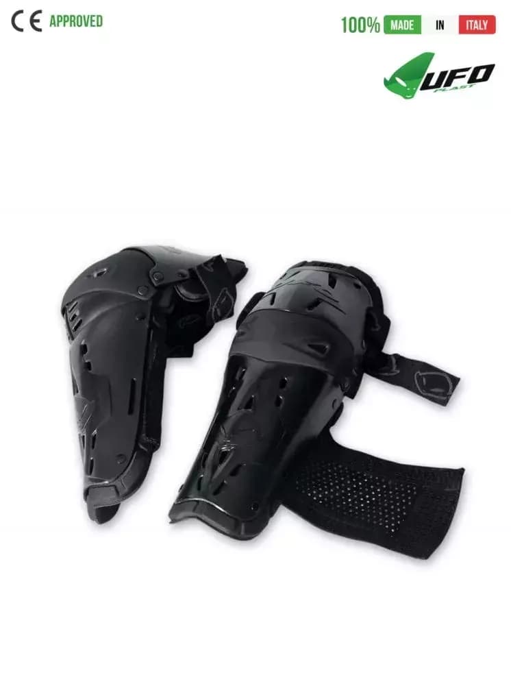 UFO PLAST Made in Italy – Full Flex Knee-Shin Guards, Padded Knee Protector, Black