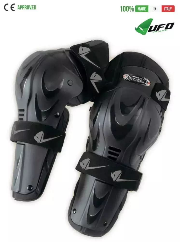 UFO PLAST Made in Italy – Professional Knee Shin Guards, Three Cups System, One-Size fits all UFO Plast professional knee shin guards with three-cup system, made in Italy