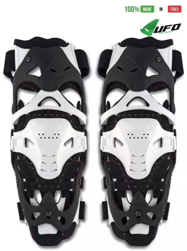 UFO PLAST Made in Italy – Morpho Fit Knee Brace Pair, Full Knee Protection Guards Kit, White 33
