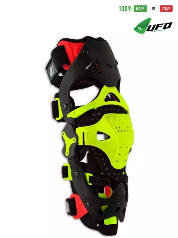 UFO PLAST Made in Italy – Morpho Fit Knee Brace Left Side, Full Knee Protection Guards Kit, White 18