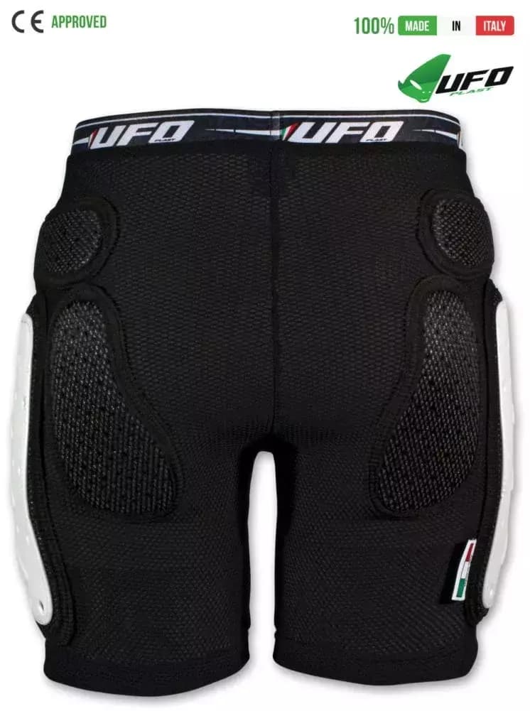 UFO PLAST Made in Italy – Padded Bike Shorts with Padding and Plastic Side Protection, Ergonomic Perforated Padds, Black 124 UFO PLAST Made in Italy – Padded Bike Shorts with Padding and Plastic Side Protection, Ergonomic Perforated Padds, Black 124