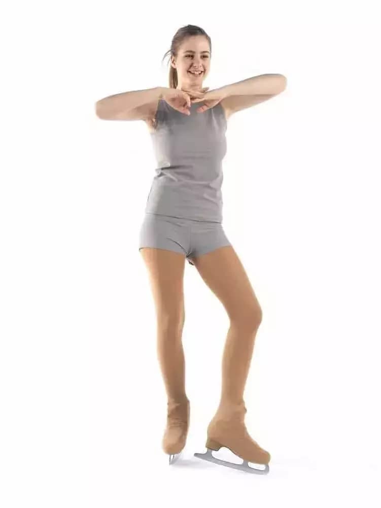 SAGESTER Ice Skating Tights, Boot Cover, #3094, Made in Italy, Skin Color