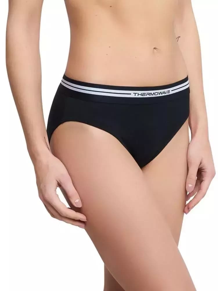 THERMOWAVE – MERINO LIFE / Womens Merino Wool Briefs / Black / Briefs
