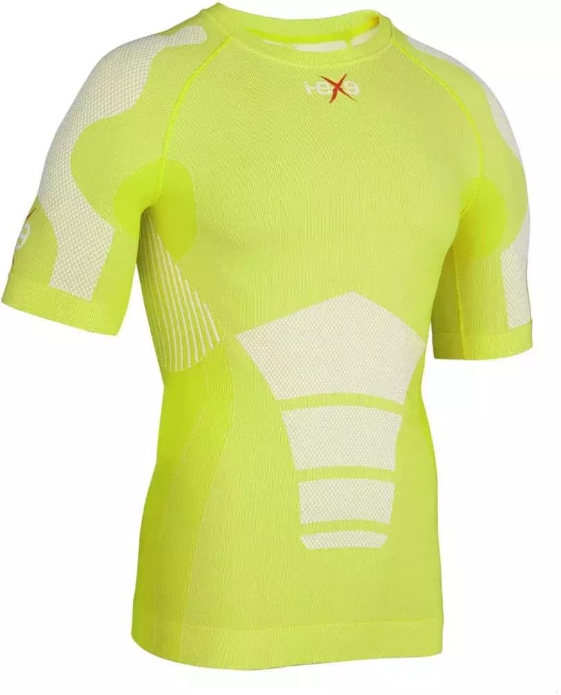 I-EXE Made in Italy – Men’s Multizone Short Sleeve Compression Shirt – Yellow