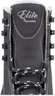 Close-up of the Softec Elite ST7200 padded tongue with the Elite by Jackson logo and four open lace hooks each side