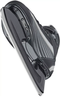 Underside of the Softec Sport ST6102 black plastic hockey blade holder and its stainless steel runner