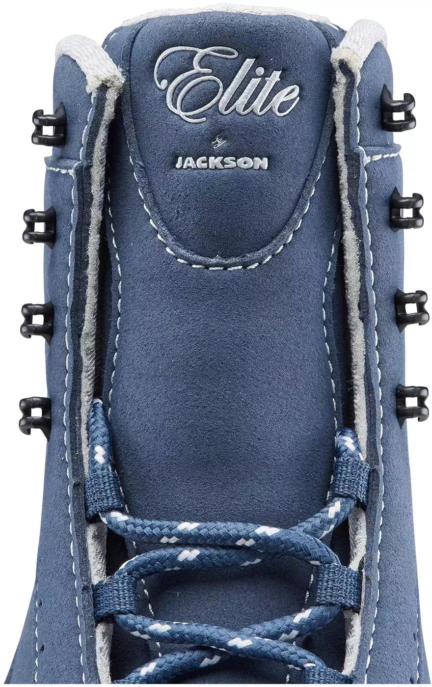 Jackson Ultima Softec Elite ST7200 Women’s Ice Skates / Navy 9 Elite by Jackson script on the tongue of the navy Softec Elite ST7200