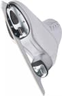 Jackson Ultima Softec Elite ST7200 Women’s Ice Skates / White 22 Underside of the white Softec Elite ST7200: silver Fusion sole with the Ultima Mark II blade screwed to the toe and heel plates