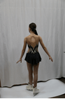 Figure Skating Dress Style A24 Black Italian Fabric, Handmade 202