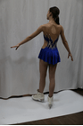 Figure Skating Dress Style A24 Blue Italian Fabric, Handmade 135 Figure Skating Dress Style A24 Blue Italian Fabric, Handmade 135