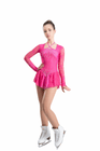 Figure Skating Dress Style A16 Strawberry Italian Fabric, Handmade 13