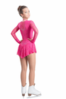 Figure Skating Dress Style A16 Strawberry Italian Fabric, Handmade 14
