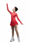 Figure Skating Dress Style A19 Red Italian Fabric, Handmade 134