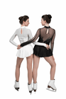 Figure Skating Dress Style A19 White Italian Fabric, Handmade 202