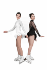 Figure Skating Dress Style A19 White Italian Fabric, Handmade 199