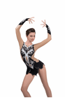 Figure Skating Dress Style A20 Black Italian Fabric, Handmade 206