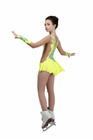Figure Skating Dress Style A20 Yellow Italian Fabric, Handmade 202