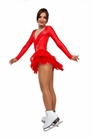 Figure Skating Dress Style A21 Red Italian Fabric, Handmade 102
