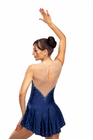 Figure Skating Dress Style A22 Black Italian Fabric, Handmade 135