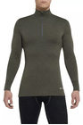 THERMOWAVE – MERINO XTREME / Mens Merino Wool Thermal Shirt / Forest Green with Zip 3