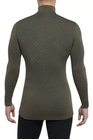 THERMOWAVE – MERINO XTREME / Mens Merino Wool Thermal Shirt / Forest Green with Zip 4