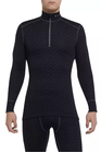 THERMOWAVE – MERINO XTREME / Mens Merino Wool Thermal Shirt / Black Dark Grey Melange 3