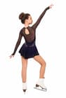 Figure Skating Dress Style A14 Black Blue Italian Fabric, Handmade 234 Figure Skating Dress Style A14 Black Blue Italian Fabric, Handmade 234