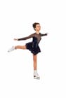 Figure Skating Dress Style A14 Black Blue Italian Fabric, Handmade 237 Figure Skating Dress Style A14 Black Blue Italian Fabric, Handmade 237