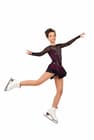 Figure Skating Dress Style A14 Black Bordo Italian Fabric, Handmade 235