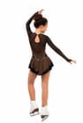 Figure Skating Dress Style A14 Lurex Gold Italian Fabric, Handmade 266