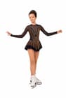 Figure Skating Dress Style A14 Lurex Gold Italian Fabric, Handmade 270