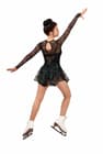 Figure Skating Dress Style A13 Black Italian Fabric, Handmade 300