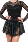 Figure Skating Dress Style A13 Black Italian Fabric, Handmade 303