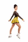 Figure Skating Dress Style A15 Gold Italian Fabric, Handmade 139