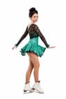 Figure Skating Dress Style A15 Turquoise Italian Fabric, Handmade 188