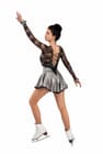 Figure Skating Dress Style A15 Silver Italian Fabric, Handmade 171