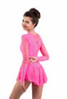Figure Skating Dress Style A16 Pink Italian Fabric, Handmade 233