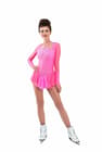 Figure Skating Dress Style A16 Pink Italian Fabric, Handmade 234
