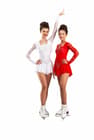 Figure Skating Dress Style A16 White Italian Fabric, Handmade 248
