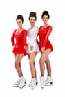 Figure Skating Dress Style A16 White Italian Fabric, Handmade 254